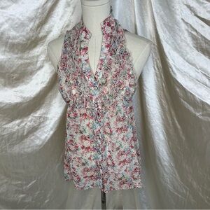 Floral Ruffle heart soul Top